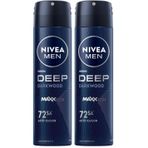 NIVEA MEN Erkek Sprey Deodorant Deep Dimension Darkwood 150ml, 72 Saat Anti-Perspirant Koruma, Maskülen Koku (2 paketi)