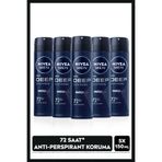 NIVEA MEN Erkek Sprey Deodorant Deep Dimension Darkwood 150ml, 72 Saat Anti-perspirant Ter Koruması,X5Adet