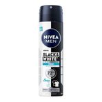 NIVEA MEN Erkek Sprey Deodorant Deodorant Black&White Invisible Fresh 150 ml,72 Saat Anti-Perspirant Ter ve Ter Kokusuna Karşı Koruma,Kıyafetlerde Leke Bırakmaz,Etil Alkol İçermez