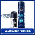 Nivea Men Erkek Sprey Deodorant Dry Fresh 150ML ve Mini Roll-On Black&white Original 25ML, Ter Karşıtı - 150 ml