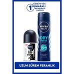 Nivea MEN Erkek Sprey Deodorant Dry Fresh 150ml ve Mini Roll-on Black&White Original 25ml, Ter Karşıtı