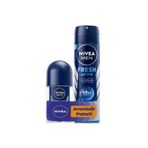 Nivea Men Erkek Sprey Deodorant Fresh Active 150 Ml + Roll-On 25 Ml