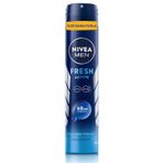 NIVEA MEN Erkek Sprey Deodorant Fresh Active 200ml, Ter Kokusuna 48 Saat Etkili, Erkeksi Koku, Ferahlık,Ekonomik Boy