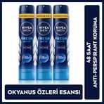 Nıvea Men Erkek Sprey Deodorant Fresh Active,48 Saat Deodorant Koruması 200MLX3ADET - 200 ml