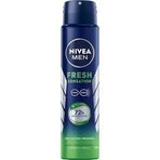 NIVEA Men Erkek Sprey Deodorant Fresh Sensation 250 ml, 72 Saat Terleme ve Ter Kokusuna Karşı Anti-Perspirant Koruma,Ferah Koku,Avantajlı Boy