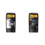 NIVEA Men Erkek Stick Deodorant Black&White Invisible Original 48 Saat Anti-Perspirant Koruma, 50 ml + NIVEA Men Erkek Stick Deodorant Deep Dimension, 48 Saat Anti-Perspirant Koruma, 50 ml X2