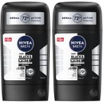 NIVEA MEN Erkek Stick Deodorant Black&white Invisible Original 50ml 72 Saat Anti-perspirant Ter Koruması (2 paketi)
