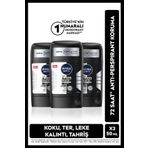 NIVEA MEN Erkek Stick Deodorant Black&white Original 50ml, 72 Saat Anti-Perspirant Koruma, X3 Adet