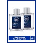 NIVEA MEN Erkek Tıraş Sonrası Losyon Deep Dimension Comfort 100ml, Erkeksi Koku, Tahriş Karşıtı, X2 Adet