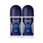 Nivea Men Fresh Active 2 x 50 ml Erkek Roll-On Deodorant