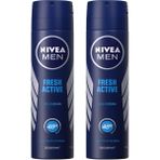 Nivea Men Fresh Active 2x150 ml Sprey Deodorant