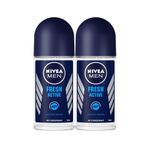 NIVEA Men Fresh Active Erkek Deodorant Roll-on 50 ml 2'li P10101