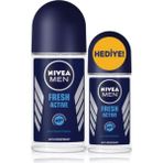 Nivea Men Fresh Active Roll On 50 Ml + Roll On 25 Ml
