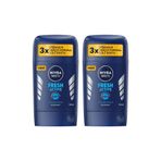 Nivea Men Fresh Active Stick Deodorant 50 ml 2 Adet