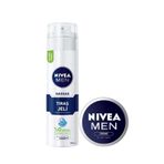 NIVEA Men Hassas Tıraş Jeli, Hassas Ciltlere Özel Hızlı Koruma 200ml ve NIVEA Men Creme Erkek Nemlendirici Bakım Kremi 30ml