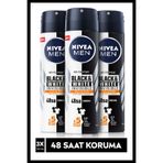 Nivea Men Invisible Black White Güçlü Etki 3x150 ml Sprey Deodorant