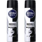 Nivea Men Invisible For Black & White Original Hizli Kuruma Erkek Deodorant 2 X 150 Ml