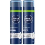 NIVEA Men Protect&Care Tıraş Köpüğü 200 ml, Kuru Ciltler İçin, Pürüzsüz Tıraş (2 paketi)