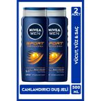 Nivea Men Saç Ve Vücut Şampuanı Sport 500 Ml 2 Adet