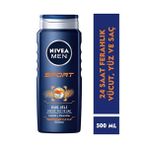 Nivea Men Sport Erkek Duş Jeli, Saç, Vücut Ve Yüz Için Şampuan 500 ml, 24 Saat Ferahlık
