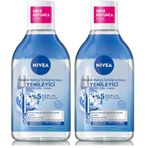 NIVEA Micellar Yenileyici Makyaj Temizleme Suyu 400 ml,Suya Dayanıklı Makyajı Çıkarır,Ovalaa Gerektirmez, Serum İçerikli,Pantenol (2 paketi)