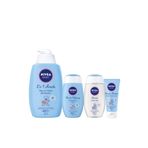 NIVEA Nbaby Saç Ve Vücut Şampuanı 750Ml + Pişik Kremi 100 Ml + Losyon Nemlendirici 200 Ml+ Nıv