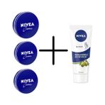 Nivea Nemlendirici Nivea Krem 30 ml Teneke 3 Adet + Nemlendirici Nivea 100 ml Tüp Krem