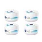 NIVEA Nemlendirici Soft Bakım Kremi , El Yüz Vücut, Besleyici, Jojoba Yağı, E Vitamini 200 ml * 4 ADET