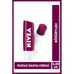 Nıvea Nıvea Böğürtlen Renkli Dudak Bakım Kremi 4.8Gr, Nemlendirici, Hafif Bordo Işıltı, Dudak Parlatıcısı