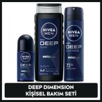 Nivea Nıvea MEN Erkek Deep Dimension 500 ml Duş Jeli, 150 ml Sprey Deodorant ve 50ml Roll-on Koku: Darkwood