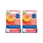 Nivea Peach Shine Şeftali 2x4.8 gr Dudak Bakım Kremi