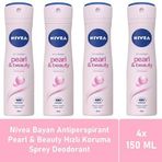 Nivea Pearl and Beauty Hızlı Koruma 4x150 ml Sprey Deodorant