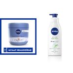 NIVEA Pürüzsüzleştirici El & Vücut Bakım Kremi,Kuru Ciltler,48 Saat Yoğun Nemlendirme (400 ml) X2 + NIVEA Aloe Vera Vücut Losyonu,400 ml,Normal/Kuru Ciltler için,Nemlendirici Serum,48 Saat Nemlendirme