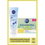 NIVEA Pürüzsüzleştirici Pirinç Yüz Peeleng 75ml Ve Perfect&matte Matlaştırıcı Gündüz Yüz Bakım Kremi