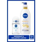 NIVEA Q10 Sıkılaştırıcı Nemlendirici Vücut Losyonu400ml ve Kadın Mini Roll-on Deodorant Fresh Natural 25ml