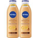NIVEA Q10 Sıkılaştırıcı ve Bronzlaştırıcı Vücut Losyonu 250ml, Kademeli Bronzluk, X2 Adet, Nemlendirici, Vücut Bakım, Açık ve Buğday Ten