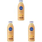 NIVEA Q10 Sıkılaştırıcı Ve Bronzlaştırıcı Vücut Losyonu 250ml, Kademeli Doğal Bronzluk, 7 Günde Sıkı Cilt, Açık ve Buğday Tenli Ciltler (3 paketi)