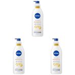 NIVEA Q10 Sıkılaştırıcı Vücut Losyonu 400 ml, 10 Günde Sıkı Cilt, 48 Saat Nemlendirme,C Vitamini,Kolajen,Normal Ciltler için Vücut Losyonu (3 paketi)