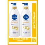 NIVEA Q10 Sıkılaştırıcı Vücut Losyonu 400ml, C Vitamini, Nemlendirici, Kolajen Tetikleyici Kompleks,X2Adet