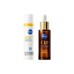 Nivea Q10 Spf50 Güneş Koruyucu Yüz Bakım Kremi 40ml Ve Çift Etkili Cilt Serumu 30ml