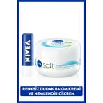 Nivea Renksiz Dudak Bakım Kremi 4.8gr ve Soft Nemlendirici Bakım Kremi 300ml Yüz, El ve Vücut İçin