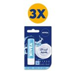 NIVEA Renksiz Dudak Bakım Kremi Hydro Care 4.8gr, 24 Saat Nem, Spf15, Güneş Koruyucu, X3 Adet