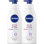 Nivea Repair&Care Vücut Losyonu 400 ml x2 Adet,Çok Kuru Ciltler,Gergin ve Kuru Ciltte 72 Saat - NIVEA Repair&Care Vücut Losyonu 400 ml x2 Adet,Çok Kuru Ciltler,Gergin ve Kuru Ciltte 72 Saat Rahatlama