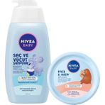 Nivea Saç ve Vücut Şampuanı 500 ml Nemlendirici Bakım Krem 200 ml