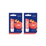 NIVEA Şeftali Dudak Bakım Kremi, 4,8 gr x 2 Adet