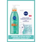 NIVEA Sivilce Karşıtı Yüz Temizleme Jeli Derma Skin Clear 150ml ve Siyah Nokta Temizleyici Burun Bant Seti