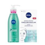 NIVEA Siyah Nokta Temizleyici T-Bant Dörtlü ve Derma Skin Clear Sivilce Karşıtı Yüz Temizleme Jeli 150ML