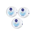 Nivea Soft 3x300 ml El Yüz Vücut Nemlendirici Bakım Kremi