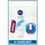 Nıvea Soft El Kremi 75ML,DUDAK Nemlendirici Böğürtlen 4,8gr, Oje Hediye