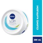 Nıvea Soft Nemlendirici Bakım Kremi 300Ml, Jojoba Yağı, Hızlı Emilir, Yağlı His Bırakmaz, El Yüz Vücut